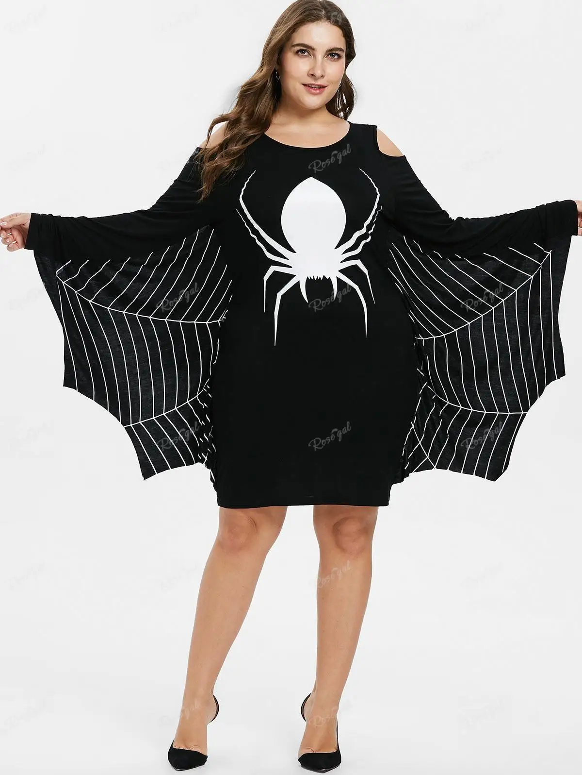 ROSEGAL-Plus Size Batwing Sleeve Dress for Women, Halloween Spider Web Print, Long Sleeves Wrap Dresses, Casual Vestidos
ROSEGAL-Plus Size Batwing Sleeve Dress for Women, Halloween Spider Web Print, Long Sleeves Wrap Dresses, Casual Vestidos