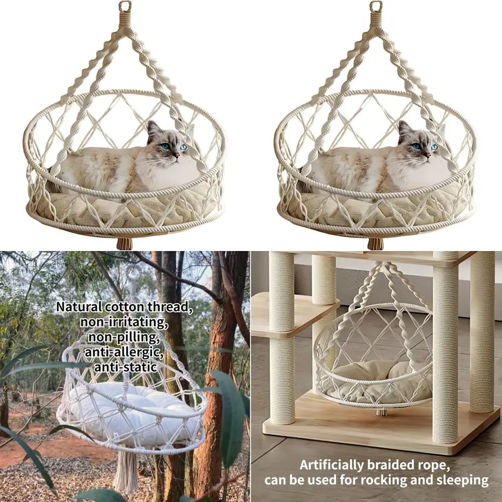 Гамак для кошек ручной работы в богемном стиле, для использования в помещении и на улице, идеально подходит для игр, сна и отдыха, с подушкой, подходит для кошек.
Гамак для кошек ручной работы в богемном стиле, для использования в помещении и на улице, идеально подходит для игр, сна и отдыха, с подушкой, подходит для кошек.