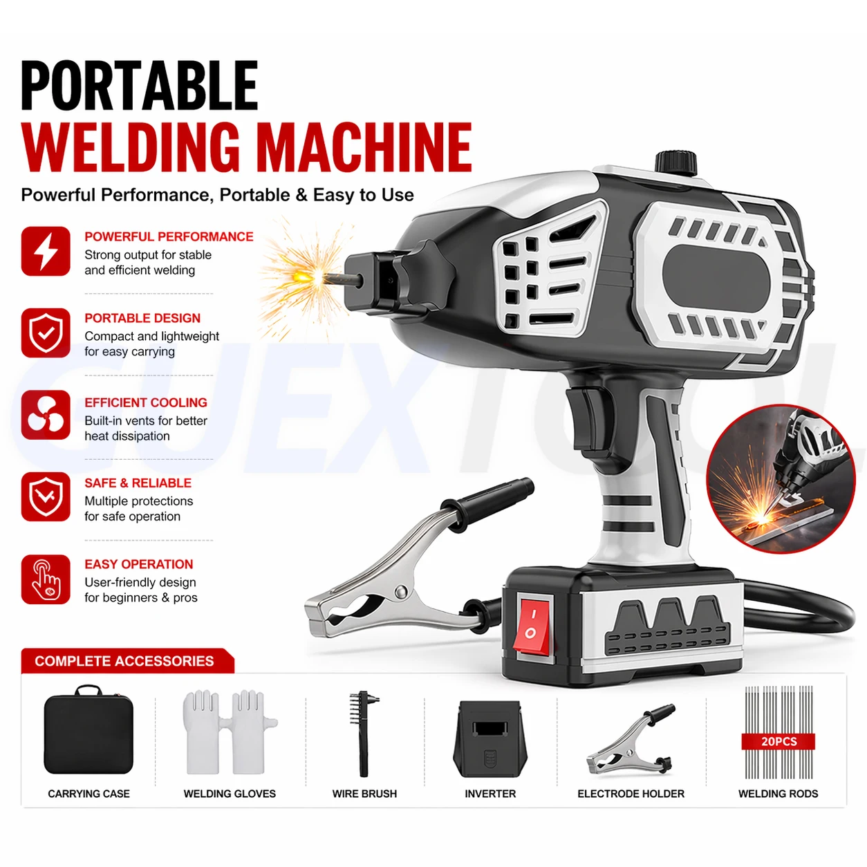 220V/110V Arc Welding Machine Handheld Welder Electrical Tools Spot Welding Machine Metal Welding Gun Corded Solder Iron
220V/110V Arc Welding Machine Handheld Welder Electrical Tools Spot Welding Machine Metal Welding Gun Corded Solder Iron