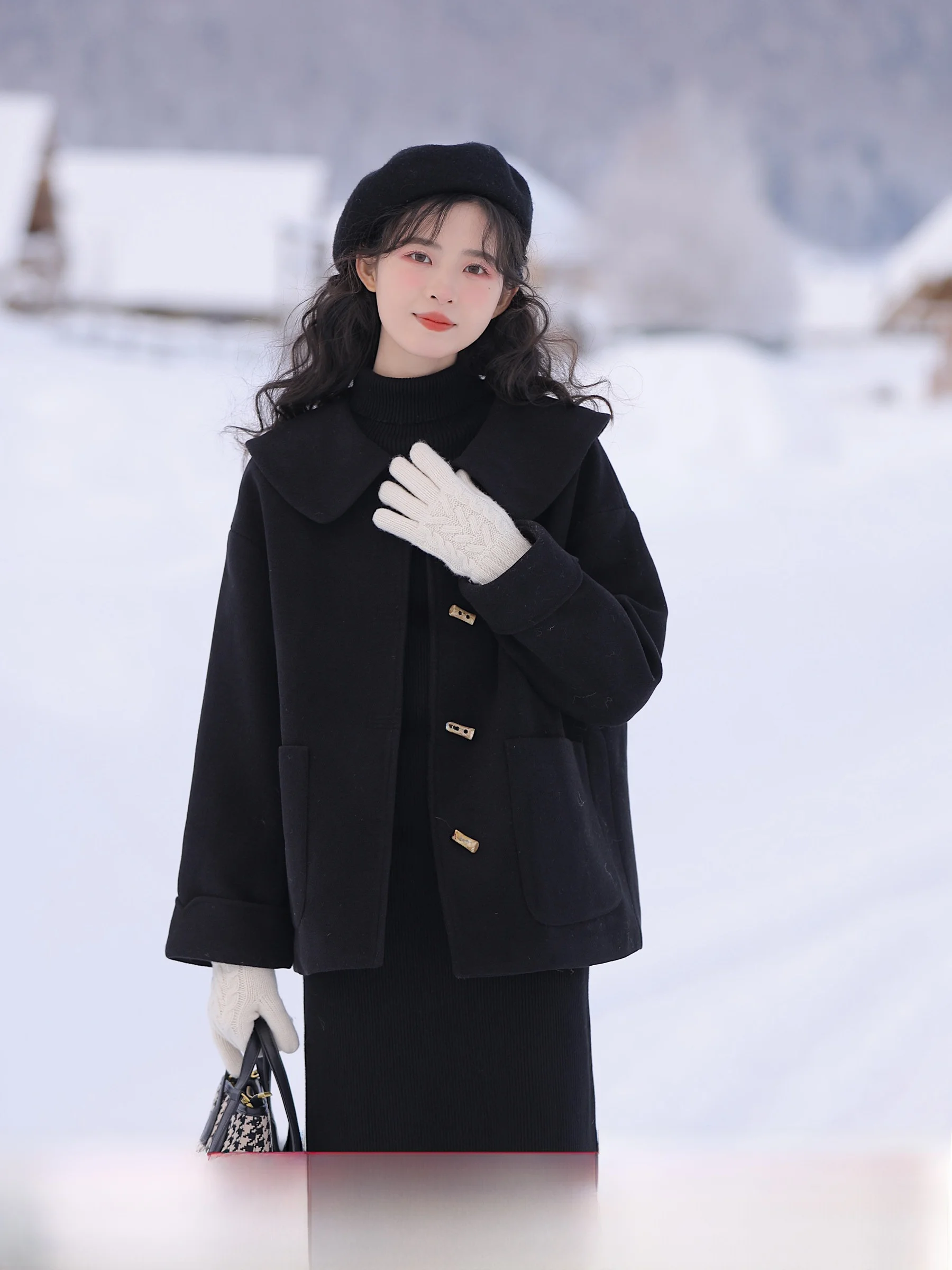 Lingjiu 2025 New Sweet Sle Women's Woolen Coat Doll Collar Button up Knitwear Long Sve Color Straight Cut Winter J...
Lingjiu 2025 New Sweet Sle Women's Woolen Coat Doll Collar Button up Knitwear Long Sve Color Straight Cut Winter J...