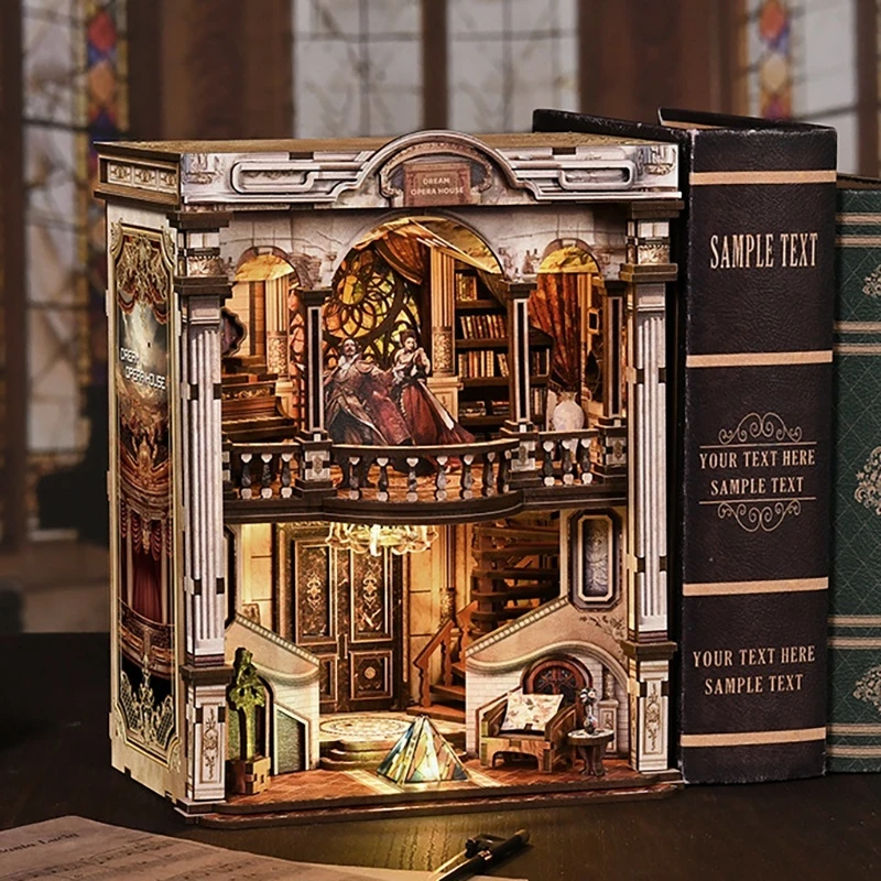 Diy Book Nook Dream Opera House Miniature Building Model Micro Landscape Led Touch Switch Bookend Decor For Adults night light
Diy Book Nook Dream Opera House Miniature Building Model Micro Landscape Led Touch Switch Bookend Decor For Adults night light
