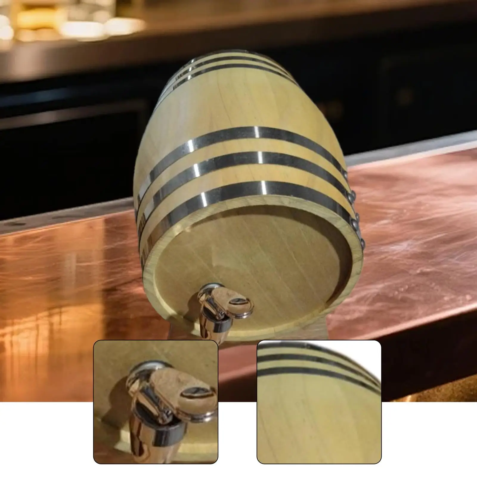 1.5L Oak Aging Barrel Retro Style Wooden Drink Barrel for Party Table Bar
1.5L Oak Aging Barrel Retro Style Wooden Drink Barrel for Party Table Bar