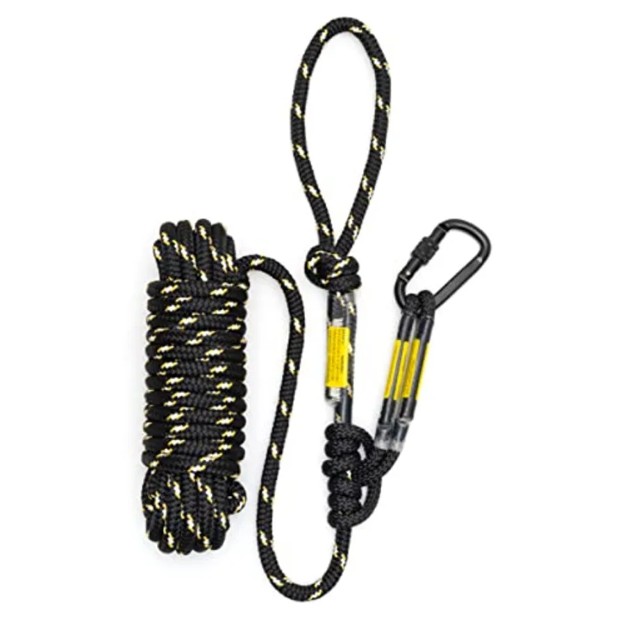 Hunting Reflective Safety Linemans Rope 30ft with Prusik Knot and Single Carabiner for Hunter Climbing Tree Stand Hanging Ladde
Hunting Reflective Safety Linemans Rope 30ft with Prusik Knot and Single Carabiner for Hunter Climbing Tree Stand Hanging Ladde