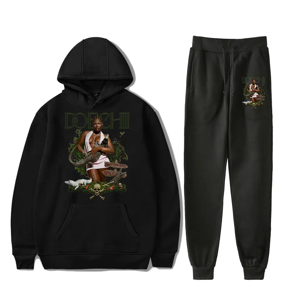DOECHII Merch Doechii Swamp Princes винтажный капюшон 90-х годов Merch комплект с капюшоном для мужчин и женщин толстовки брюки костюм из двух предметов PULLOVER
DOECHII Merch Doechii Swamp Princes винтажный капюшон 90-х годов Merch комплект с капюшоном для мужчин и женщин толстовки брюки костюм из двух предметов PULLOVER