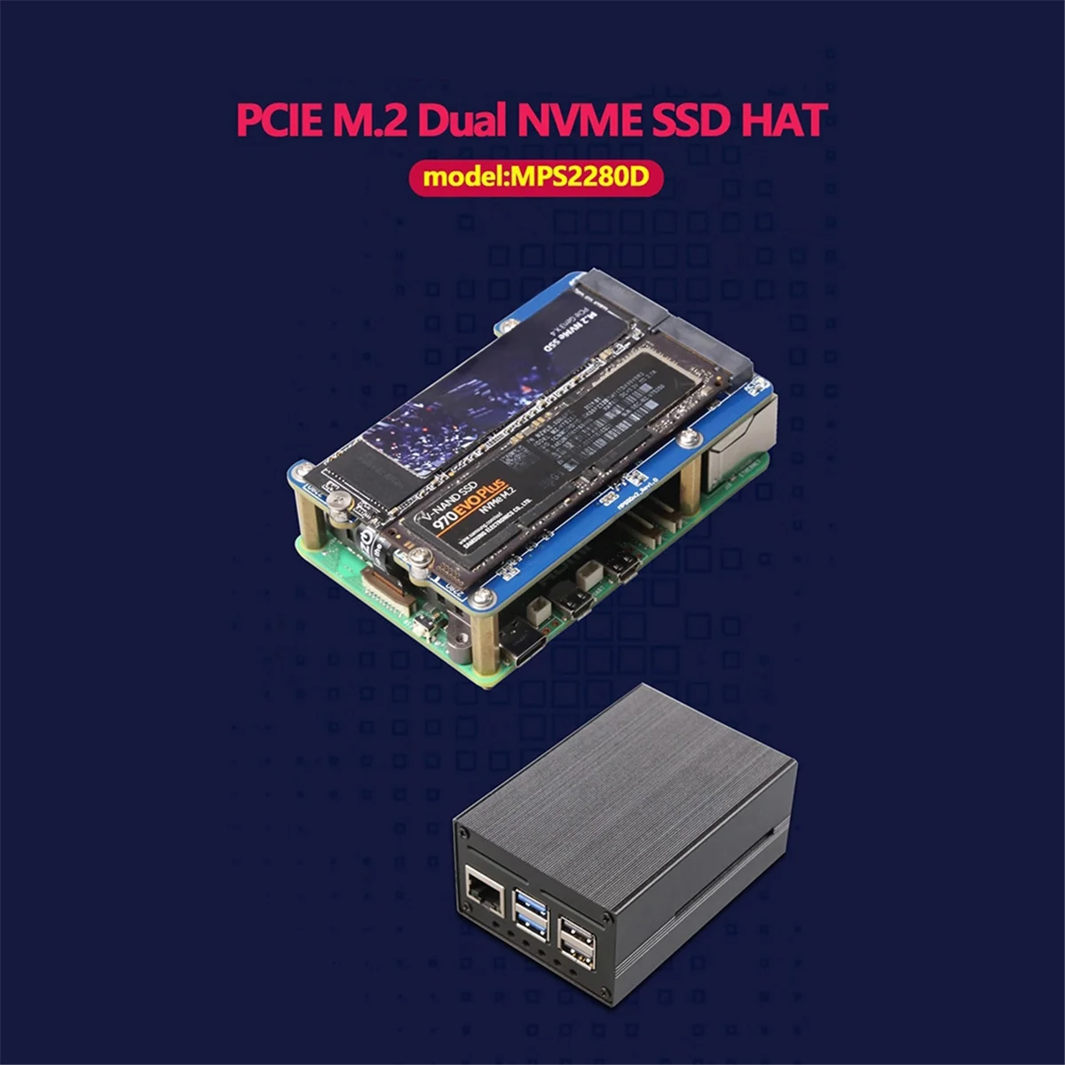 Новый охлаждающий вентилятор MPS2280D + корпус + Pi5 для Raspberry Pi 5 PCIE-M.2 Dual NVME SSD HAT Поддержка 2280/2242/2230 SSD
Новый охлаждающий вентилятор MPS2280D + корпус + Pi5 для Raspberry Pi 5 PCIE-M.2 Dual NVME SSD HAT Поддержка 2280/2242/2230 SSD