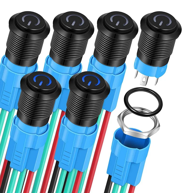 6 Pieces 12 Mm Latching Push Button Switches Round Waterproof Push Button Switches 12 V ON And Off Waterproof
6 Pieces 12 Mm Latching Push Button Switches Round Waterproof Push Button Switches 12 V ON And Off Waterproof
