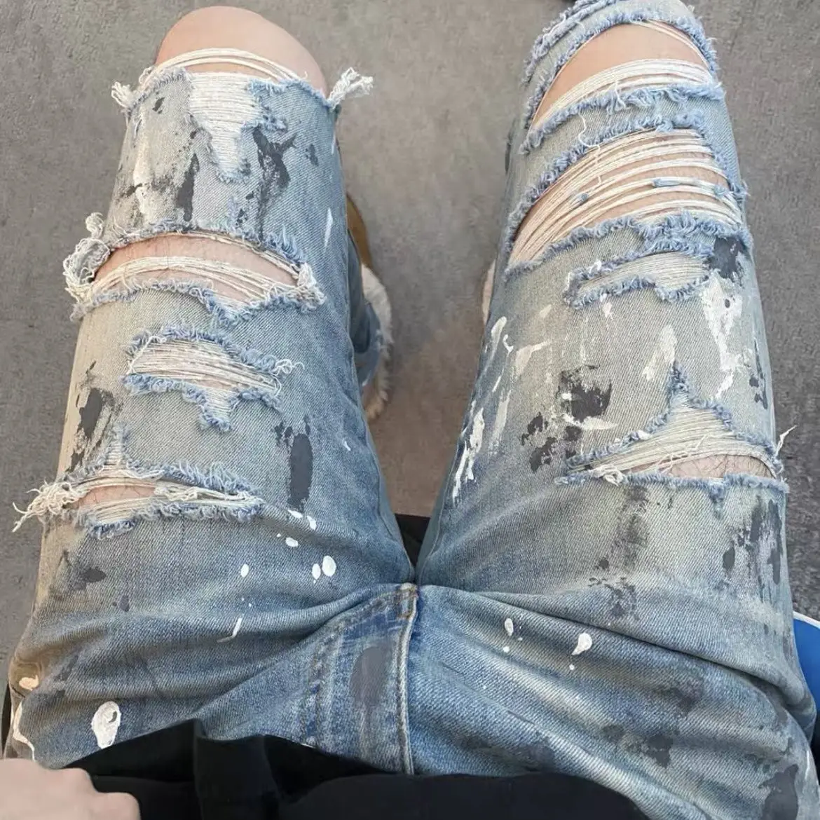 Hand-Painted Splatter Denim Jeans High-Waisted Slim Fit High-Elastici Wear-Resistant Long Pants for Youth Casual Wear
Hand-Painted Splatter Denim Jeans High-Waisted Slim Fit High-Elastici Wear-Resistant Long Pants for Youth Casual Wear