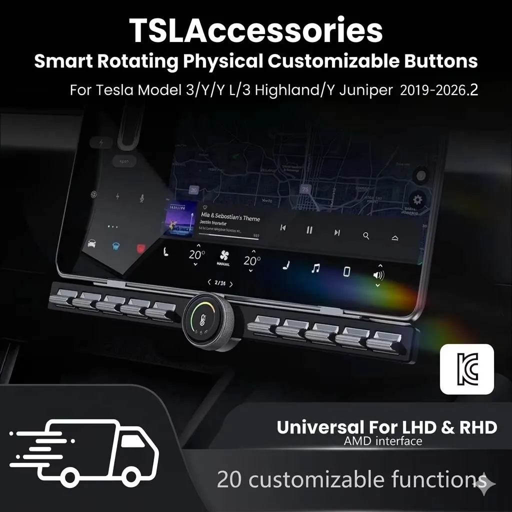 Newest 3.0 Smart Control Knob for Tesla Model 3 Highland/Y Juniper /Y L Multifunction Rotating Physical Buttons Custom Shortcuts
Newest 3.0 Smart Control Knob for Tesla Model 3 Highland/Y Juniper /Y L Multifunction Rotating Physical Buttons Custom Shortcuts