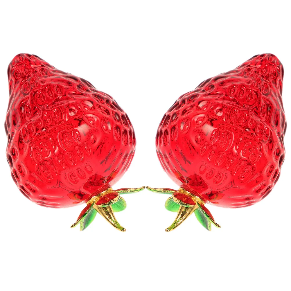 2Pcs Crystal Strawberry Fruit European Style Desktop Ornament Home Office Living Room Crystal Table Decor
2Pcs Crystal Strawberry Fruit European Style Desktop Ornament Home Office Living Room Crystal Table Decor