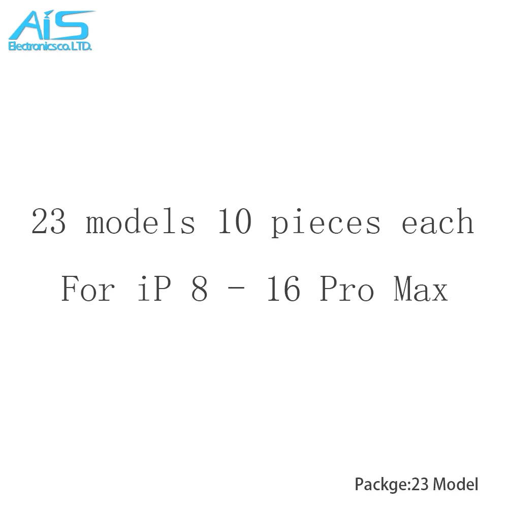23 модели по 10 штук клейкой наклейкой для аккумулятора для iPhone 8–16 Pro Max
23 модели по 10 штук клейкой наклейкой для аккумулятора для iPhone 8–16 Pro Max