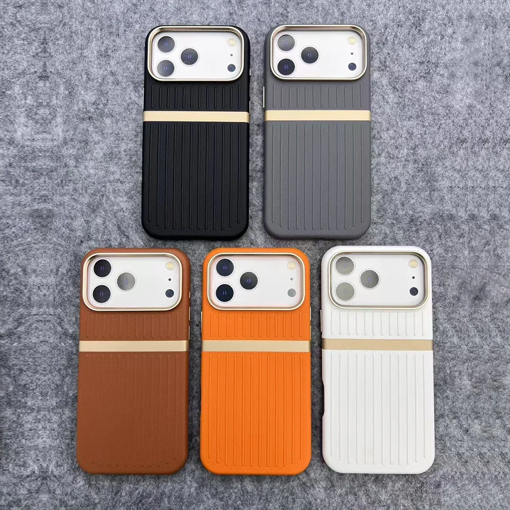 High-end Luggage Stripe Magnetic Phone Case for iPhone 17 Pro Max Air 16 Pro 15 14 13 Wireless Charging Palin Leather Hard Cover
High-end Luggage Stripe Magnetic Phone Case for iPhone 17 Pro Max Air 16 Pro 15 14 13 Wireless Charging Palin Leather Hard Cover