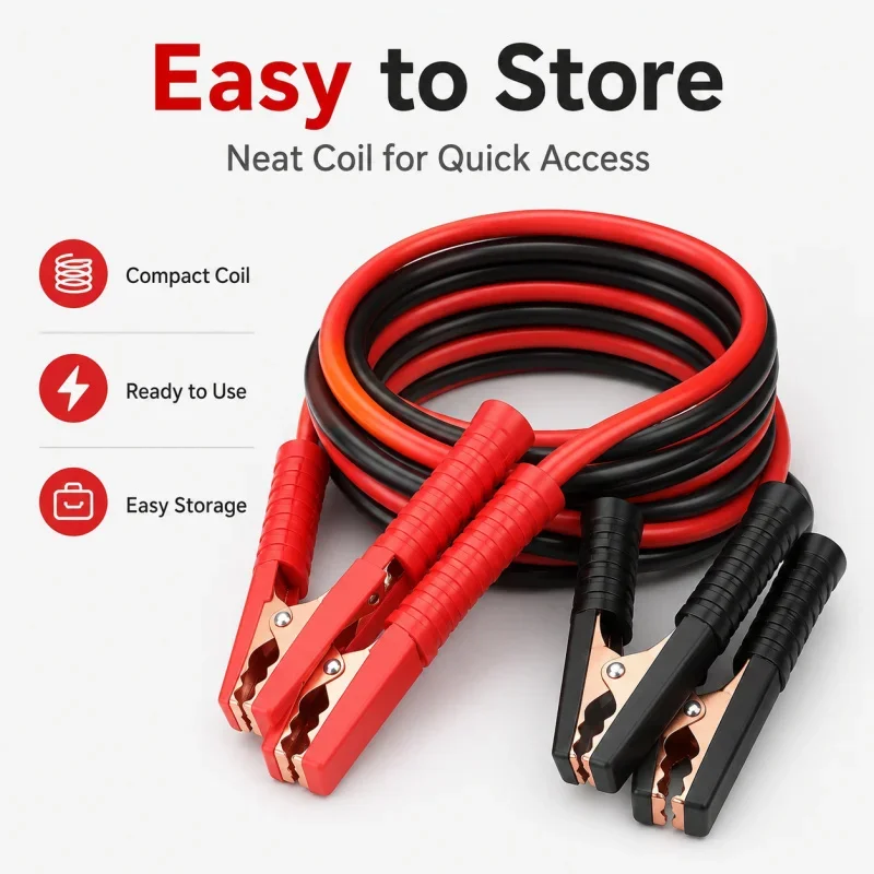 4-Meter Fully Enclosed Car Battery Jumper Wire, Pure Copper Connection Wire, Thickened Jumper Cable
4-Meter Fully Enclosed Car Battery Jumper Wire, Pure Copper Connection Wire, Thickened Jumper Cable