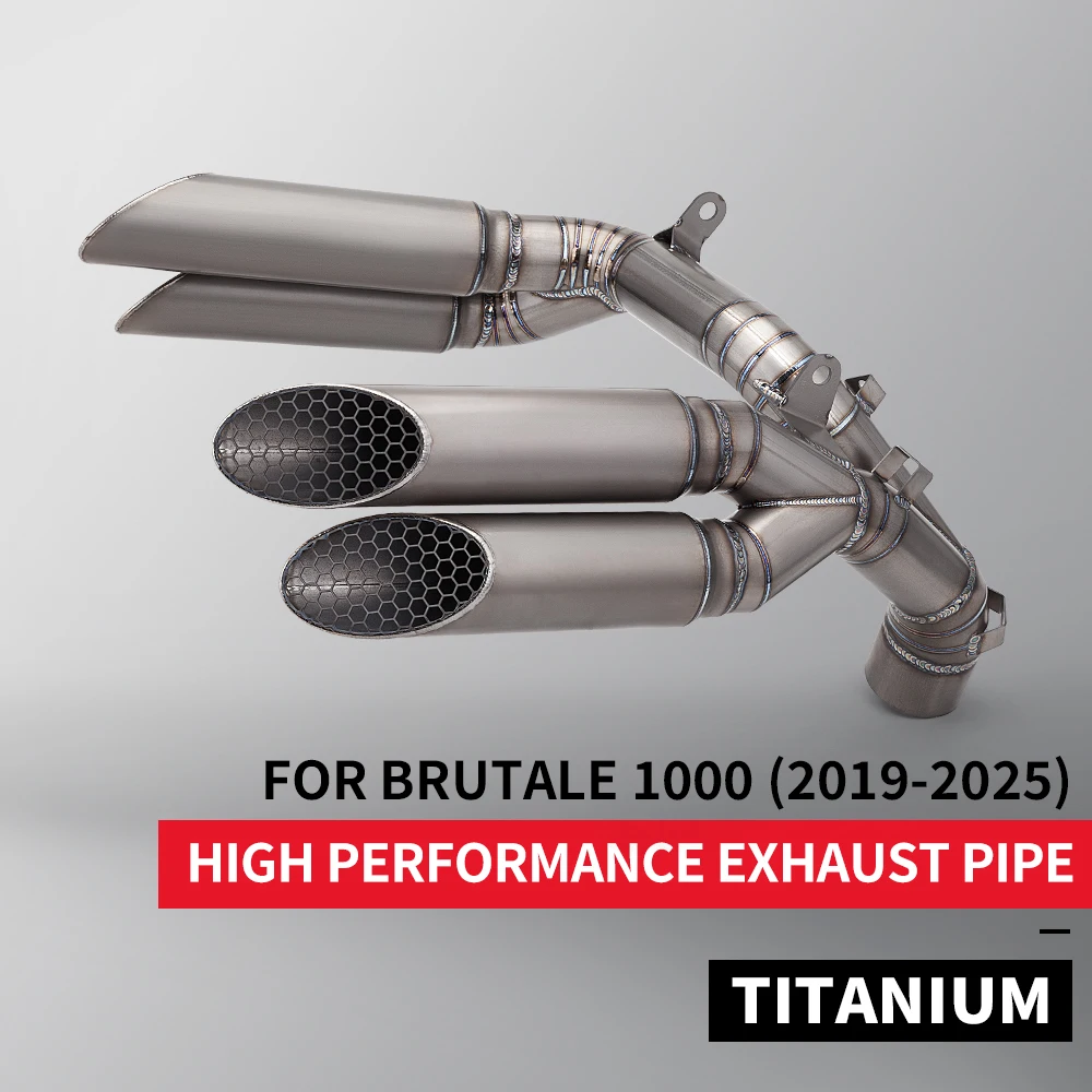 Titanium Alloy Exhaust System for BRUTALE 1000 SBRUTALE1000ER RUSH1000 Four Outlet Compatible with 2019-2025 Models
Titanium Alloy Exhaust System for BRUTALE 1000 SBRUTALE1000ER RUSH1000 Four Outlet Compatible with 2019-2025 Models