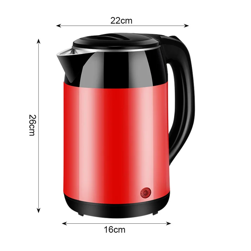 Бытовой электрический чайник из нержавеющей стали с защитой от высыхания, автоматическое отключение, кипячение, большая емкость, 2,5 л
Бытовой электрический чайник из нержавеющей стали с защитой от высыхания, автоматическое отключение, кипячение, большая емкость, 2,5 л