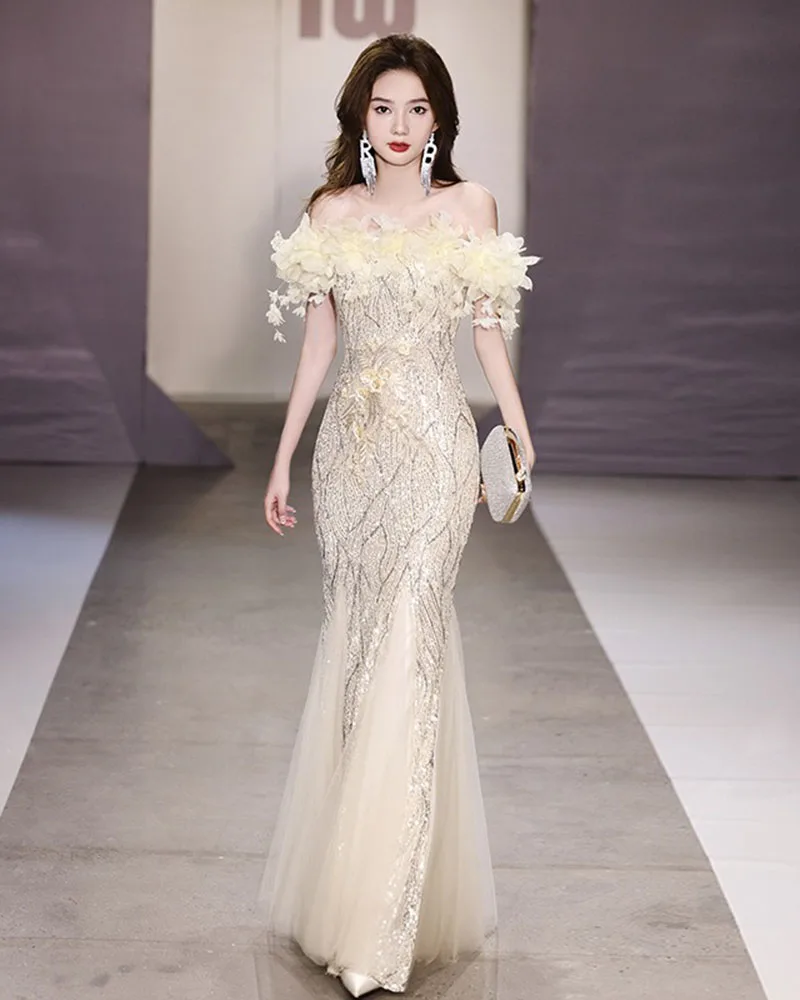 DongCMY Luxury Fish-tail Evening Long Dress Party 2025 One-shoulder Sequined Prom Dresses
DongCMY Luxury Fish-tail Evening Long Dress Party 2025 One-shoulder Sequined Prom Dresses