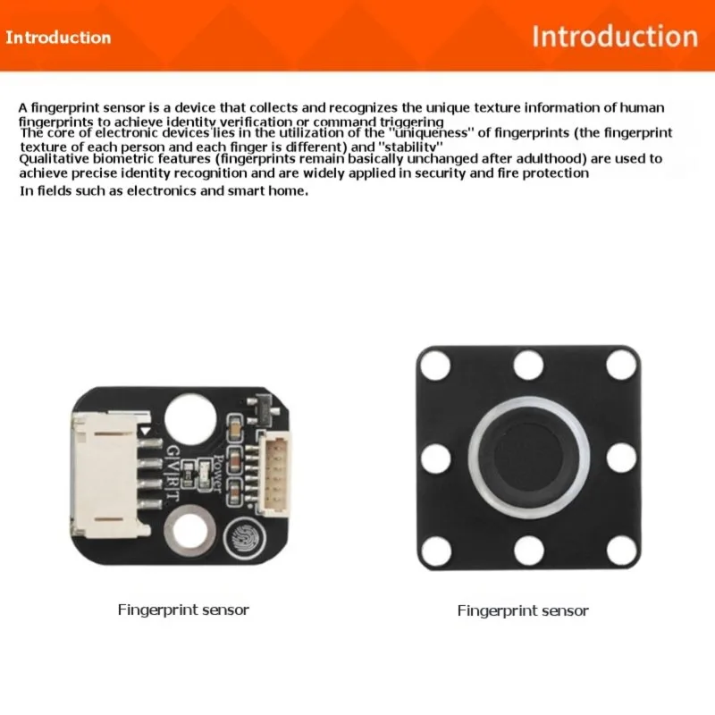 JABS-Serial Fingerprint Recognition Sensor Module For Arduino With 4P Cable - HS-S74AL+HS-S74L
JABS-Serial Fingerprint Recognition Sensor Module For Arduino With 4P Cable - HS-S74AL+HS-S74L
