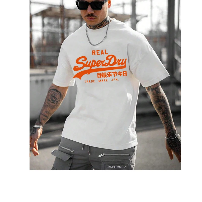 Retro Simple Letter Summer Cotton T-Shirt Fashion Men Clothing Fashion Tops Tees Men Casual Solid Color Streetwear Tops
Retro Simple Letter Summer Cotton T-Shirt Fashion Men Clothing Fashion Tops Tees Men Casual Solid Color Streetwear Tops