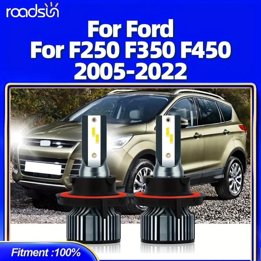 Fit For Ford For F250 F350 F450 (2005-2022), Headlight 9008/H13 Hi/lo All In One 6500K White 200M Exposure Distance, 2pcs
Fit For Ford For F250 F350 F450 (2005-2022), Headlight 9008/H13 Hi/lo All In One 6500K White 200M Exposure Distance, 2pcs