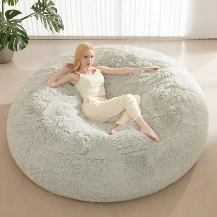 Bean Bag Chair Cover, Waterproof Faux Fur Bean Bag Cover Only No Filler,5Feet Round Beanbag Cover with Pocket, Big Giant Bean B
Bean Bag Chair Cover, Waterproof Faux Fur Bean Bag Cover Only No Filler,5Feet Round Beanbag Cover with Pocket, Big Giant Bean B