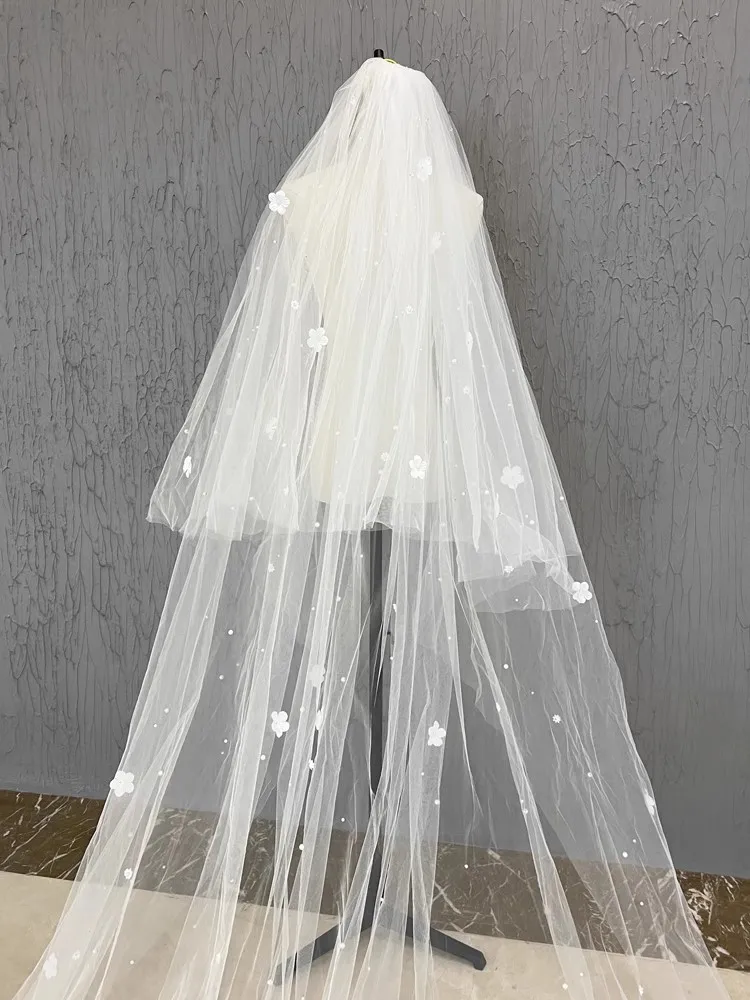 2025 Романтическая длинная свадебная фата, 1 ярус, жемчуг, Edege, бисер, фата, головной убор, белый, длина 4 м, ширина 3 м, velos para la iglesia
2025 Романтическая длинная свадебная фата, 1 ярус, жемчуг, Edege, бисер, фата, головной убор, белый, длина 4 м, ширина 3 м, velos para la iglesia
