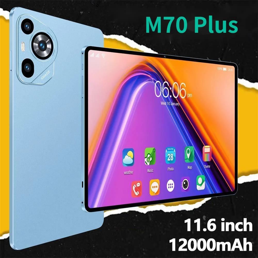 Планшет 2026 M70 Plus с оригинальным экраном 11,6 дюйма, 12000 мАч, глобальная версия, 5G, две SIM-карты, 22 ГБ+2 ТБ, детский, Android 15
Планшет 2026 M70 Plus с оригинальным экраном 11,6 дюйма, 12000 мАч, глобальная версия, 5G, две SIM-карты, 22 ГБ+2 ТБ, детский, Android 15