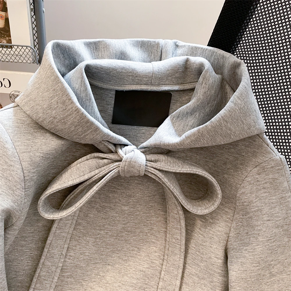 Korean Bow Lace-Up Hooded Sweatshirts Temperament Solid Drawstring Loose Hoodies Spring Autumn All-Match Oversized Pullovers
Korean Bow Lace-Up Hooded Sweatshirts Temperament Solid Drawstring Loose Hoodies Spring Autumn All-Match Oversized Pullovers
