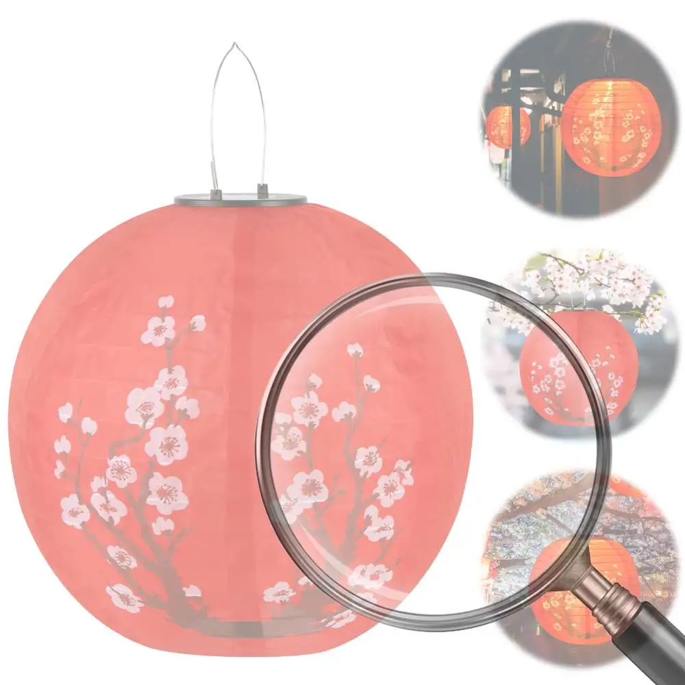 LED Solar Lantern 30cm Plum Blossom Decorative Lantern IP65 Waterproof Chinese Traditional Lanterns Nylon Colth Garden Lantern
LED Solar Lantern 30cm Plum Blossom Decorative Lantern IP65 Waterproof Chinese Traditional Lanterns Nylon Colth Garden Lantern