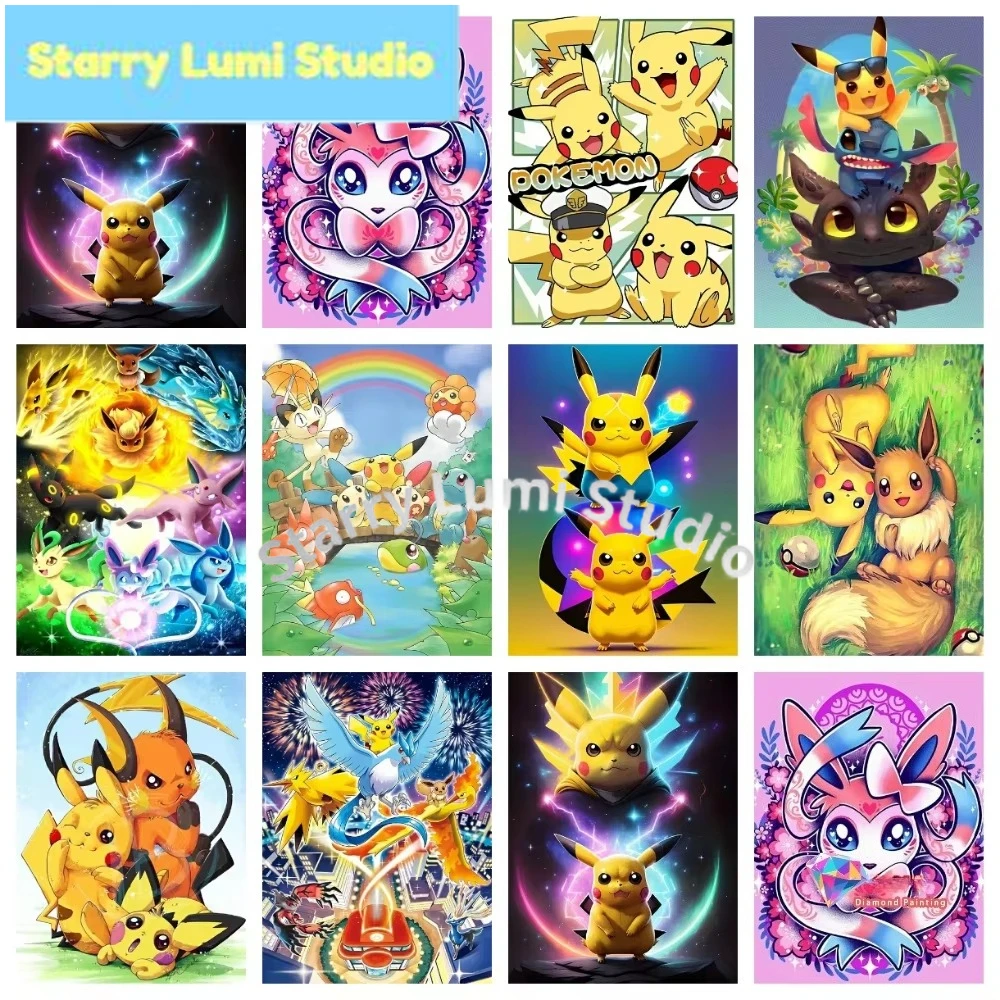Pikachu Eevee Pokemon Cross Stitch Kit Diamond Painting Mosaic Embroidery Element 5D DIY Art Garden Decoration Offers Cross
Pikachu Eevee Pokemon Cross Stitch Kit Diamond Painting Mosaic Embroidery Element 5D DIY Art Garden Decoration Offers Cross