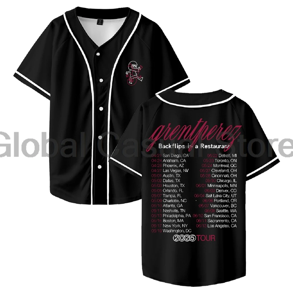 Grentperez Backflips in A Restaurant Tour 2025 Baseball Jersey Short Sleeve Button-up Shirts Women Men Streetwear Tops
Grentperez Backflips in A Restaurant Tour 2025 Baseball Jersey Short Sleeve Button-up Shirts Women Men Streetwear Tops