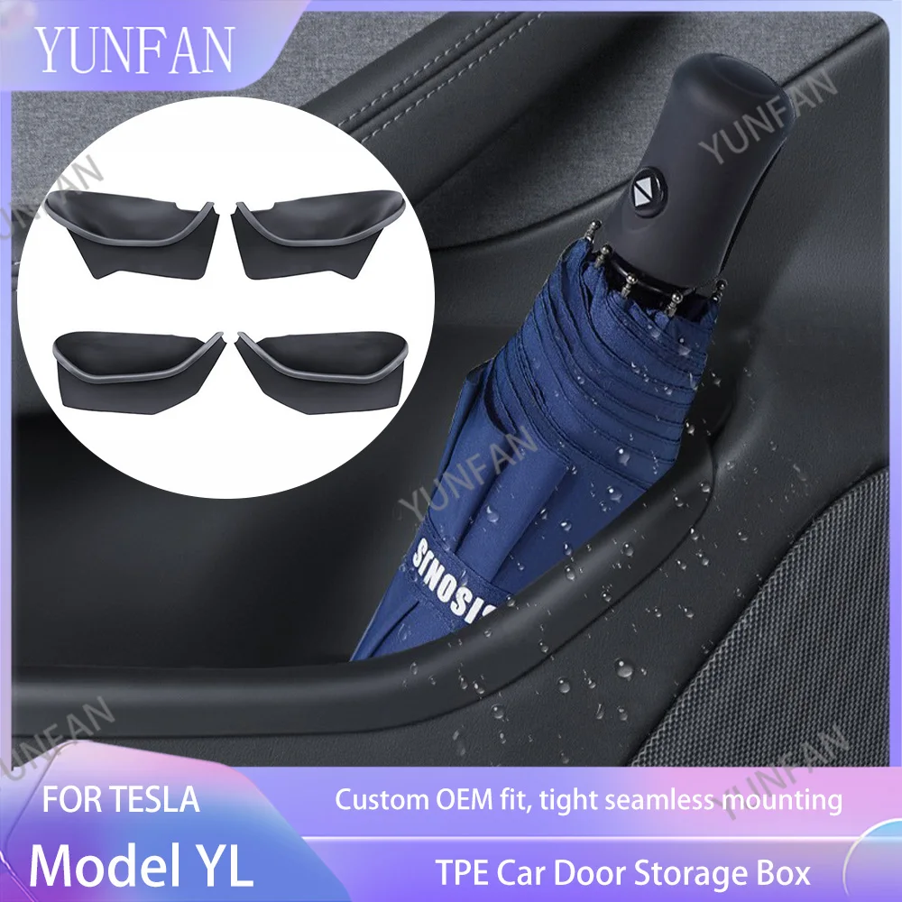 Fully Covered TPE Door Side Storage Tray Organizer For Tesla Model YL 2026 Front Rear Door Storage Box Car Door Pocket
Fully Covered TPE Door Side Storage Tray Organizer For Tesla Model YL 2026 Front Rear Door Storage Box Car Door Pocket
