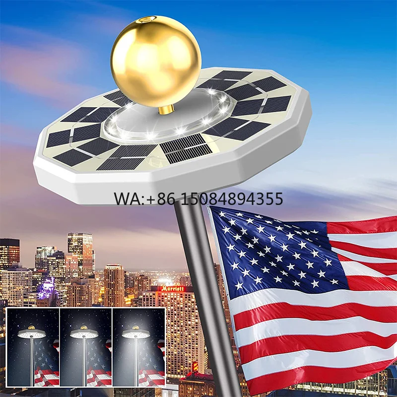 76 LEDs Solar Powered Flag Pole Night Light Powerful Super Bright LED Downlight Night Outdoor for Most 15 to 25 Ft Flag Pole
76 LEDs Solar Powered Flag Pole Night Light Powerful Super Bright LED Downlight Night Outdoor for Most 15 to 25 Ft Flag Pole