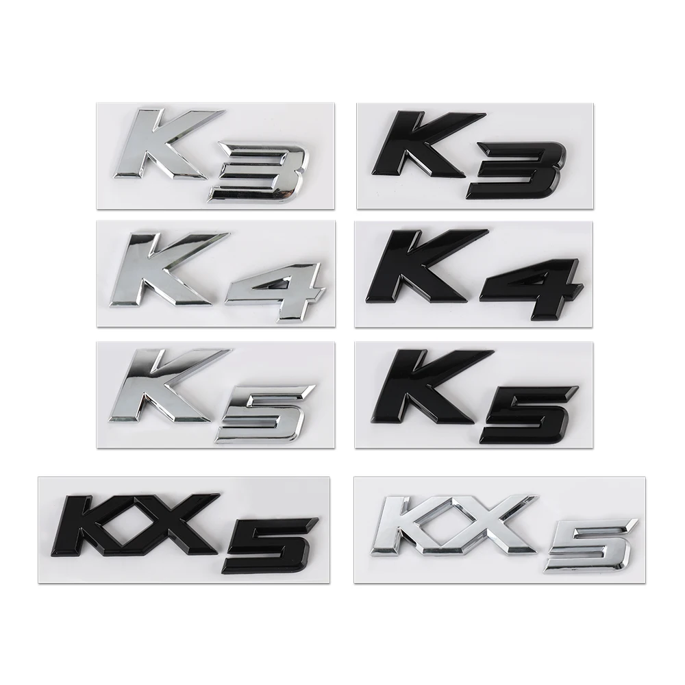3D ABS Chrome Car Trunk Letter Sticker for K2 K3 K4 K5 KX5 KX7 Logo Badge Car Styling Accessories
3D ABS Chrome Car Trunk Letter Sticker for K2 K3 K4 K5 KX5 KX7 Logo Badge Car Styling Accessories