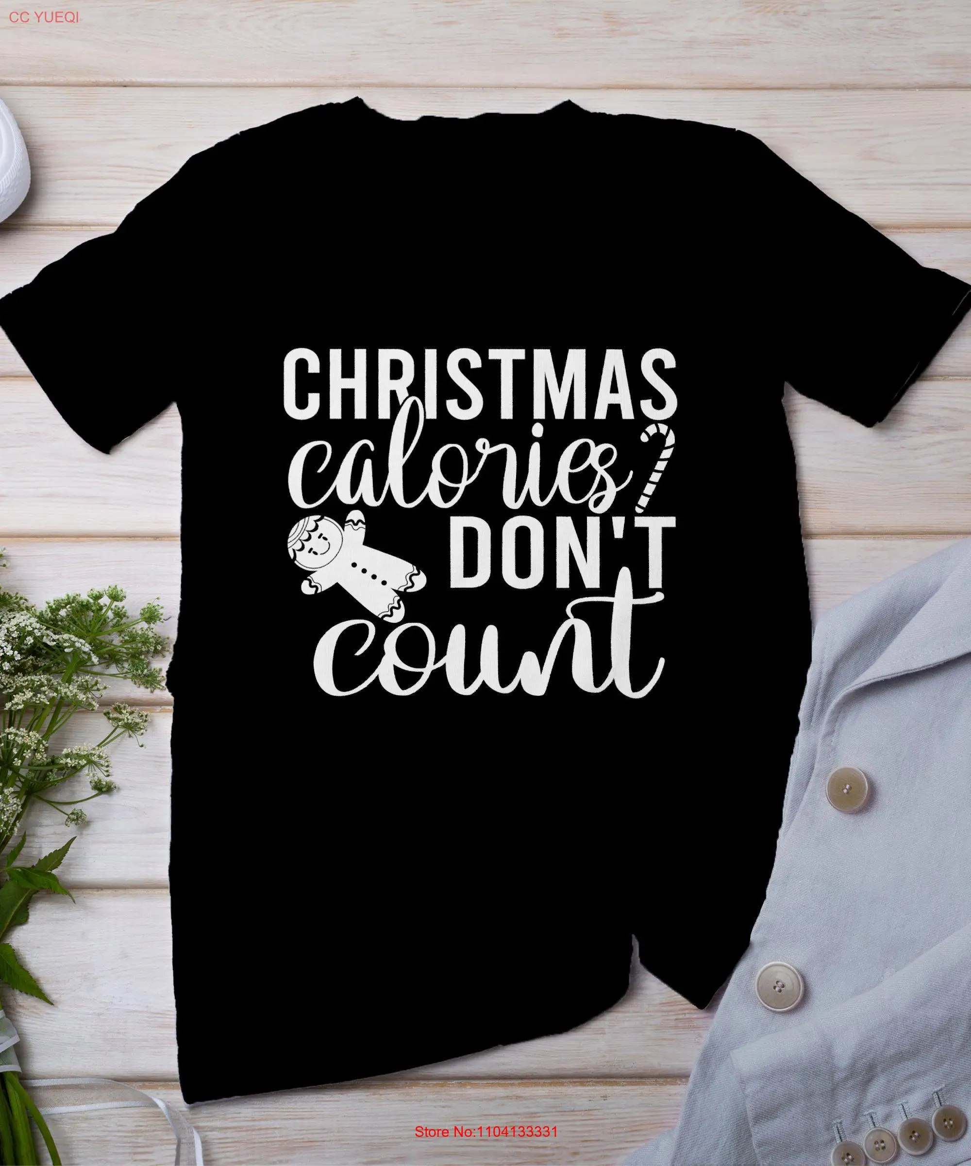 Christmas Calories Don't Count T Shirt Funny Holiday Party Festive Apparel Humor long or short sleeves
Christmas Calories Don't Count T Shirt Funny Holiday Party Festive Apparel Humor long or short sleeves