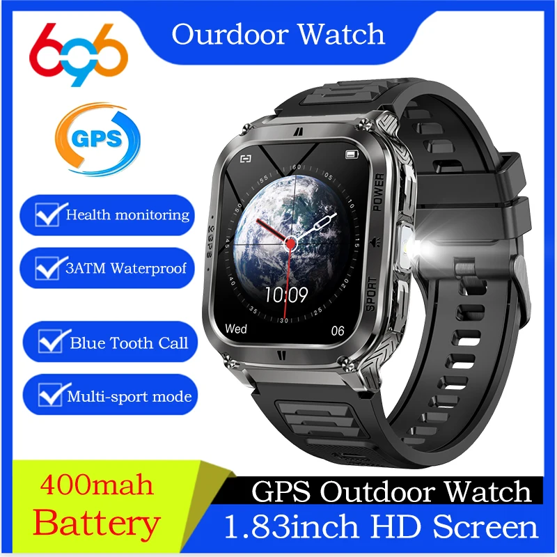 Смарт-часы с GPS для занятий спортом и фитнесом на открытом воздухе, 3 атм, водонепроницаемые, с синим зубом, светодиодный фонарик, умные часы с пульсометром и здоровьем, календарь
Смарт-часы с GPS для занятий спортом и фитнесом на открытом воздухе, 3 атм, водонепроницаемые, с синим зубом, светодиодный фонарик, умные часы с пульсометром и здоровьем, календарь