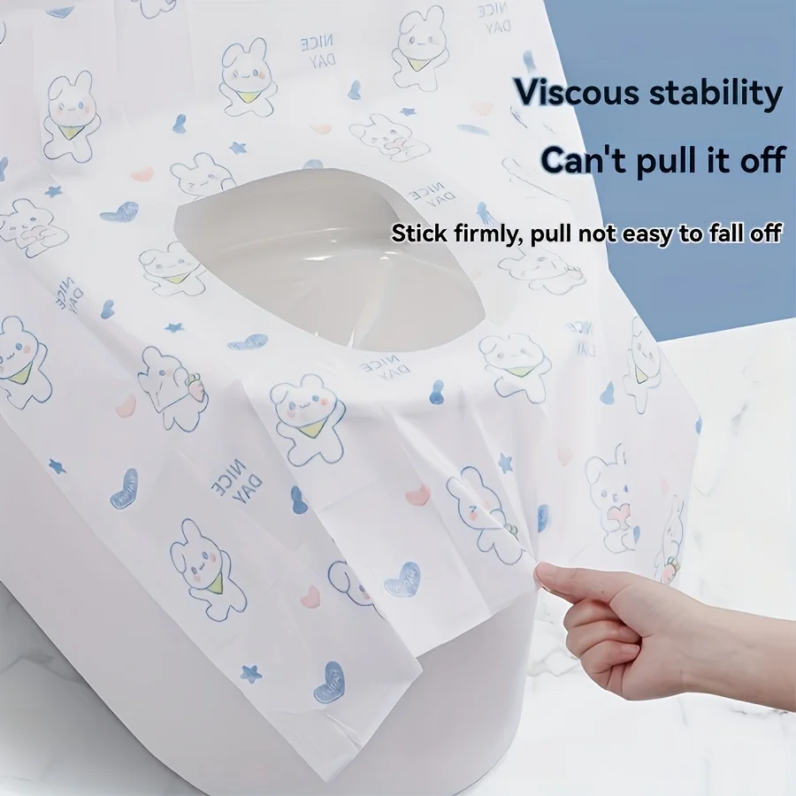 Disposable toilet seat cover - 20/50 pieces, cute rabbit and love pattern, lengthened and widened design, suitable for public toilets, travel and airplanes. Sanitary soft toilet seat, portable bathroom supplies, made of soft film material
Disposable toilet seat cover - 20/50 pieces, cute rabbit and love pattern, lengthened and widened design, suitable for public toilets, travel and airplanes. Sanitary soft toilet seat, portable bathroom supplies, made of soft film material