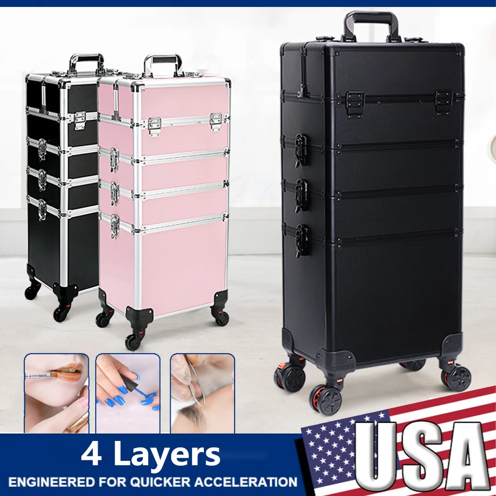 Косметичка на колесиках, тележка для макияжа, большой вместительный чемодан с замком, поворотные колеса для салона, парикмахера, маникюра
Косметичка на колесиках, тележка для макияжа, большой вместительный чемодан с замком, поворотные колеса для салона, парикмахера, маникюра