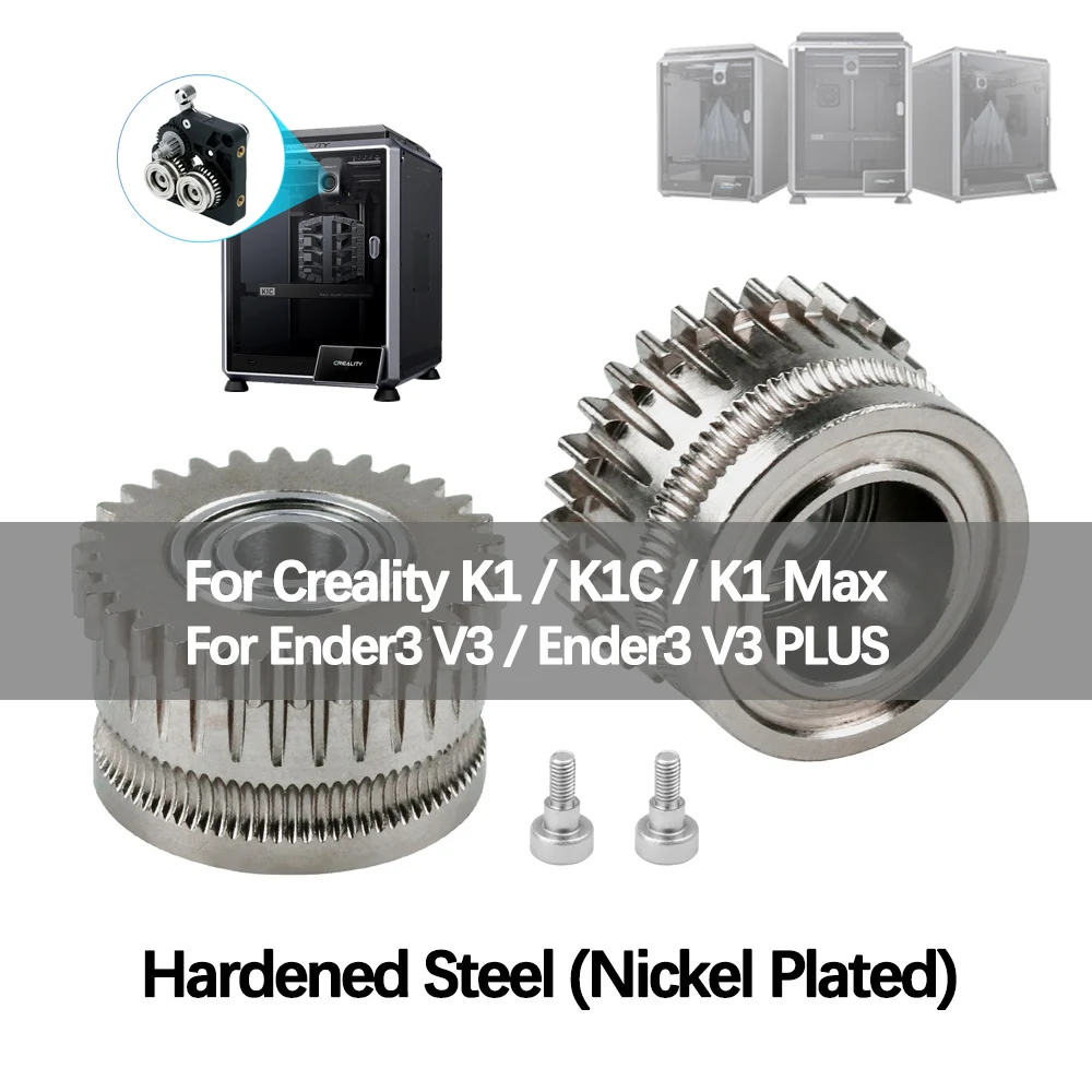 Для Экструдера Creality K1/K1C/K1 Max/Ender3 V3, все металлические привод нити, никелированная закаленная сталь
Для Экструдера Creality K1/K1C/K1 Max/Ender3 V3, все металлические привод нити, никелированная закаленная сталь
