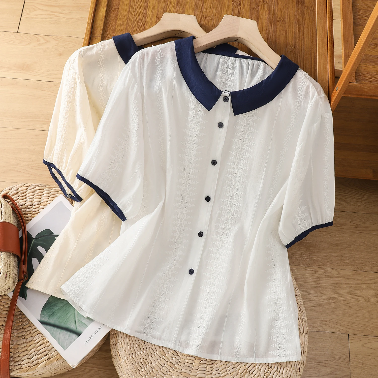 Women's Shirt Upper Body Design Sense High-End Anti-Aging Summer Korean Version Commute Little Fragrance Style Color Block Do...
Women's Shirt Upper Body Design Sense High-End Anti-Aging Summer Korean Version Commute Little Fragrance Style Color Block Do...