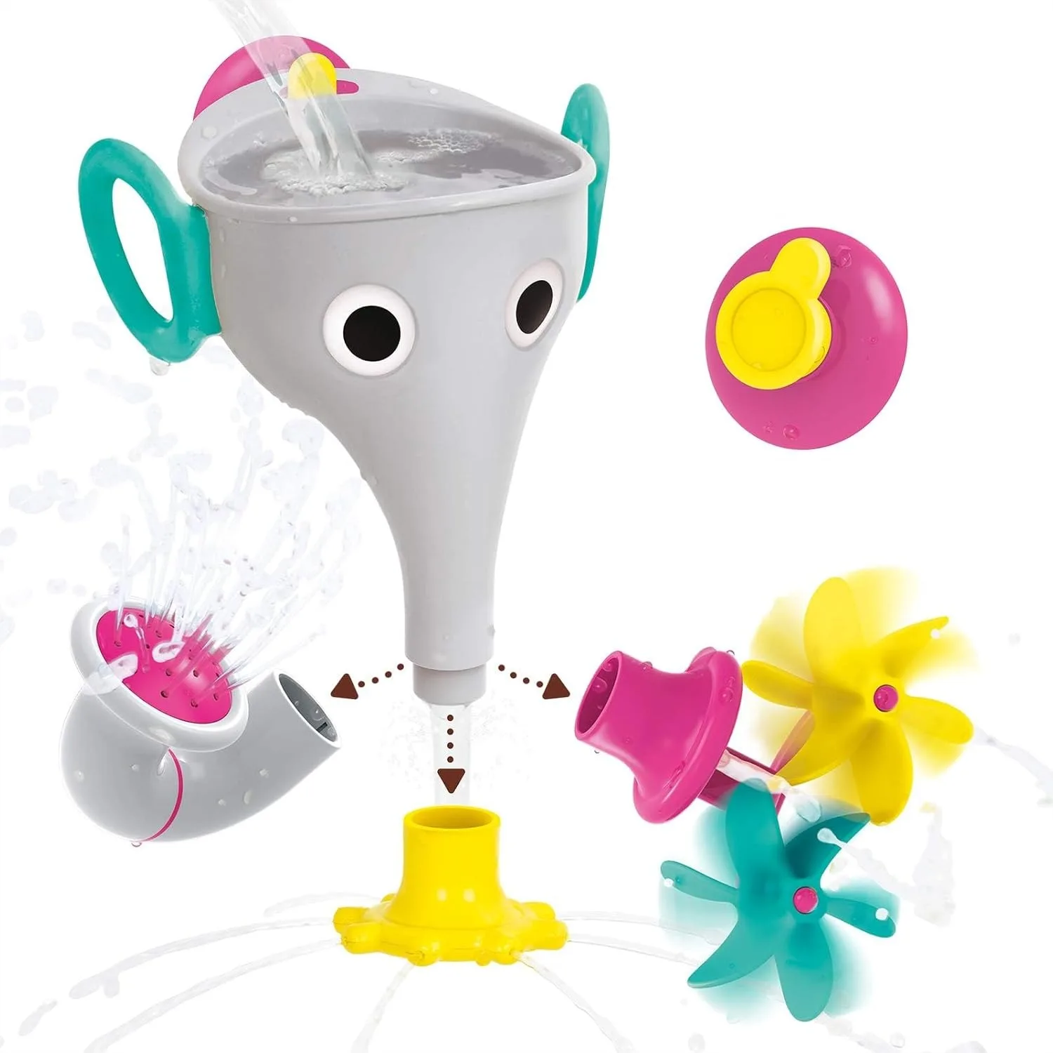 Elephant Trunk Funnel Baby Bath Toy - Fill Sprinkle & Flow with 3 Interchangeable Accessories for Ages 18m+
Elephant Trunk Funnel Baby Bath Toy - Fill Sprinkle & Flow with 3 Interchangeable Accessories for Ages 18m+