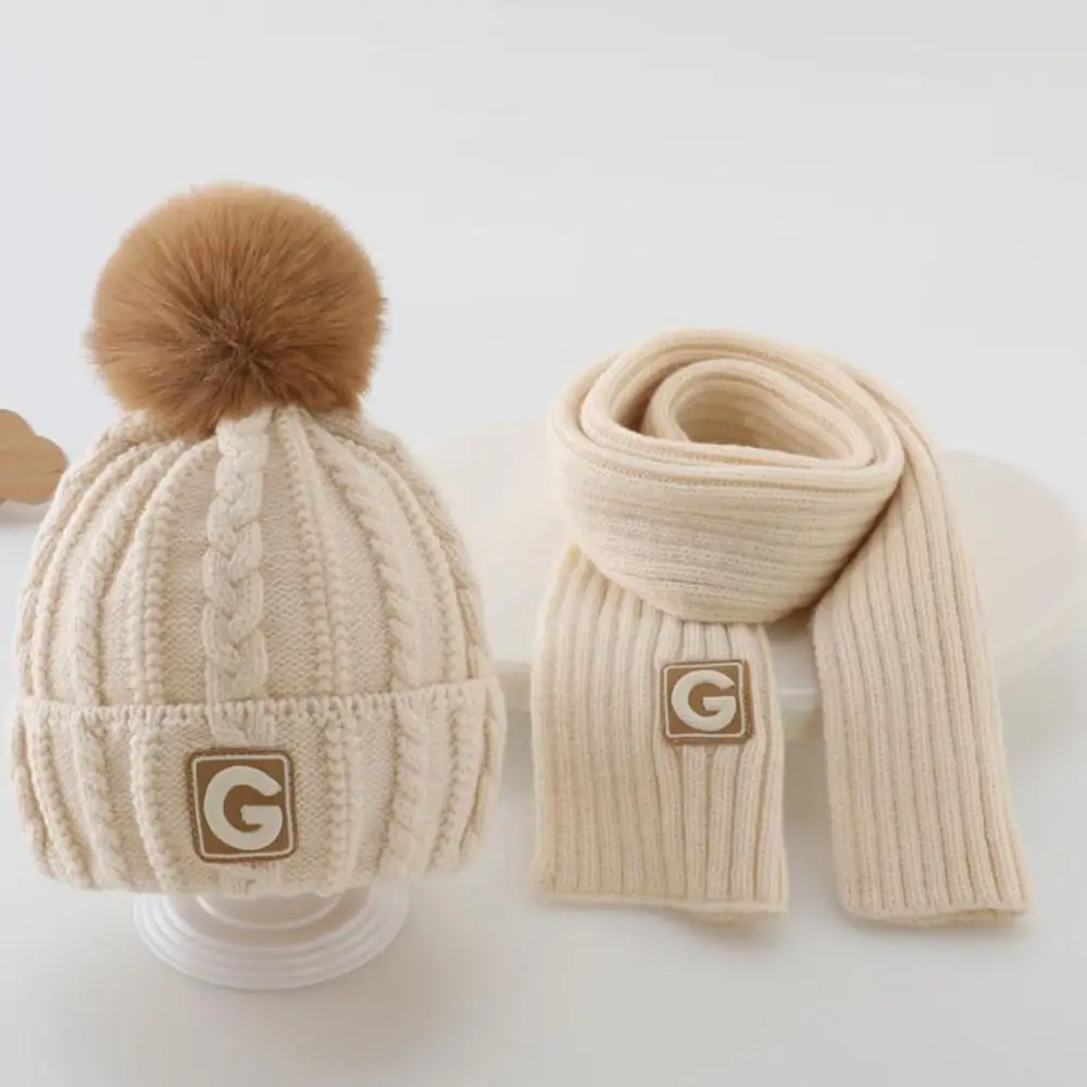 Cute Thicken Children's Hat with Scarf Neck Warmer Solid Color Crochet Hat Ball Korean Style Baby Ear Protection Hat Outdoor
Cute Thicken Children's Hat with Scarf Neck Warmer Solid Color Crochet Hat Ball Korean Style Baby Ear Protection Hat Outdoor