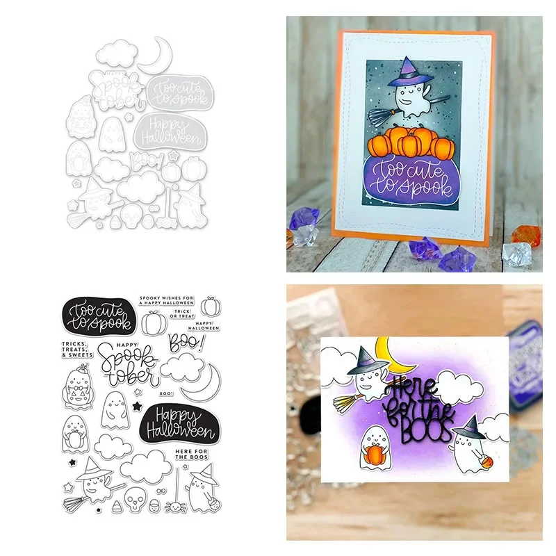Happy Halloween Letter Cute Ghost Metal Cutting Dies and Transparent Clear Stamps for Diy Scrapbooking Album/Photo Paper Cards
Happy Halloween Letter Cute Ghost Metal Cutting Dies and Transparent Clear Stamps for Diy Scrapbooking Album/Photo Paper Cards