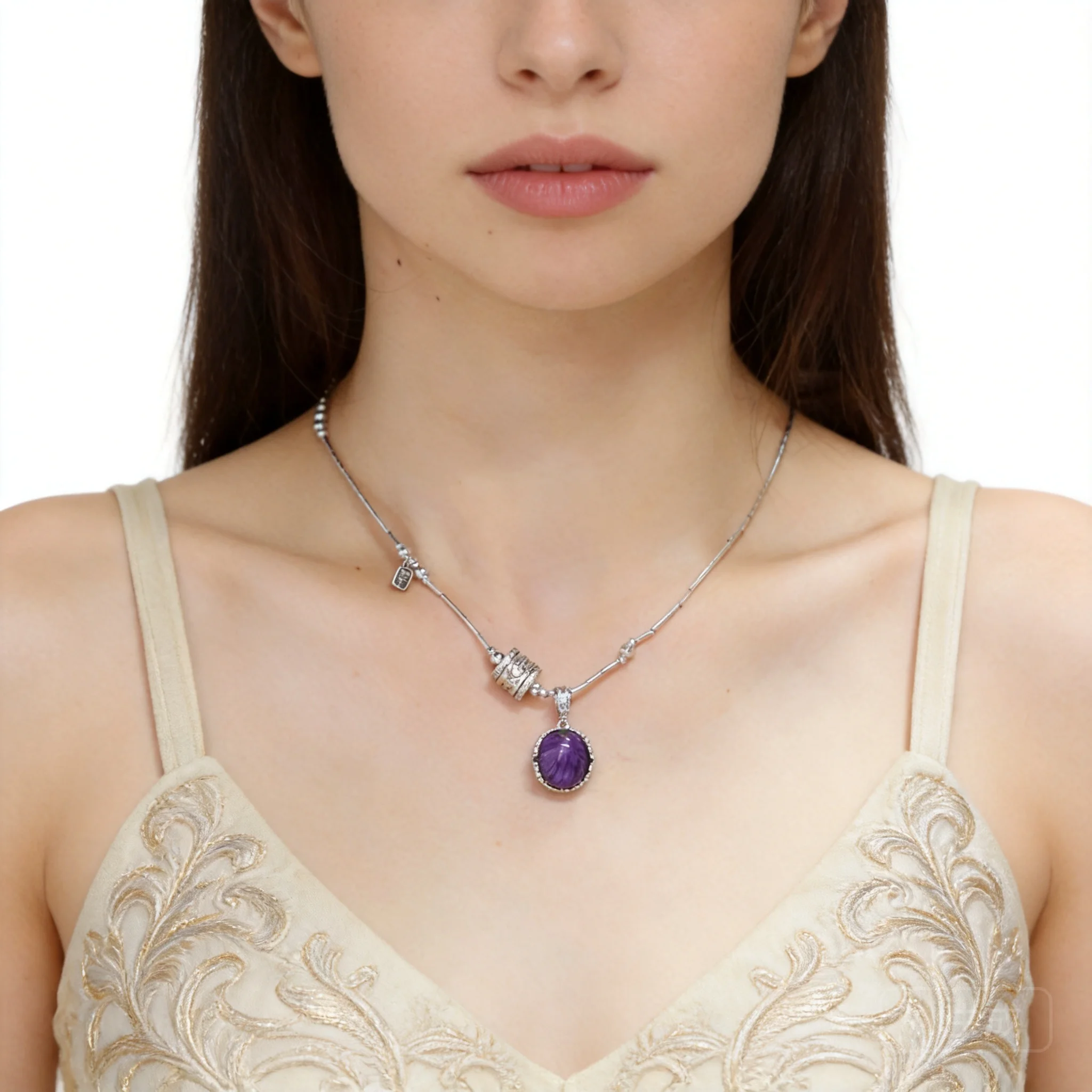 Traditional Chinese Style Auspicious Purple Oval Stone Pendant Necklace For Women Vintage Blessing Good Fortune Unique Elegant
Traditional Chinese Style Auspicious Purple Oval Stone Pendant Necklace For Women Vintage Blessing Good Fortune Unique Elegant
