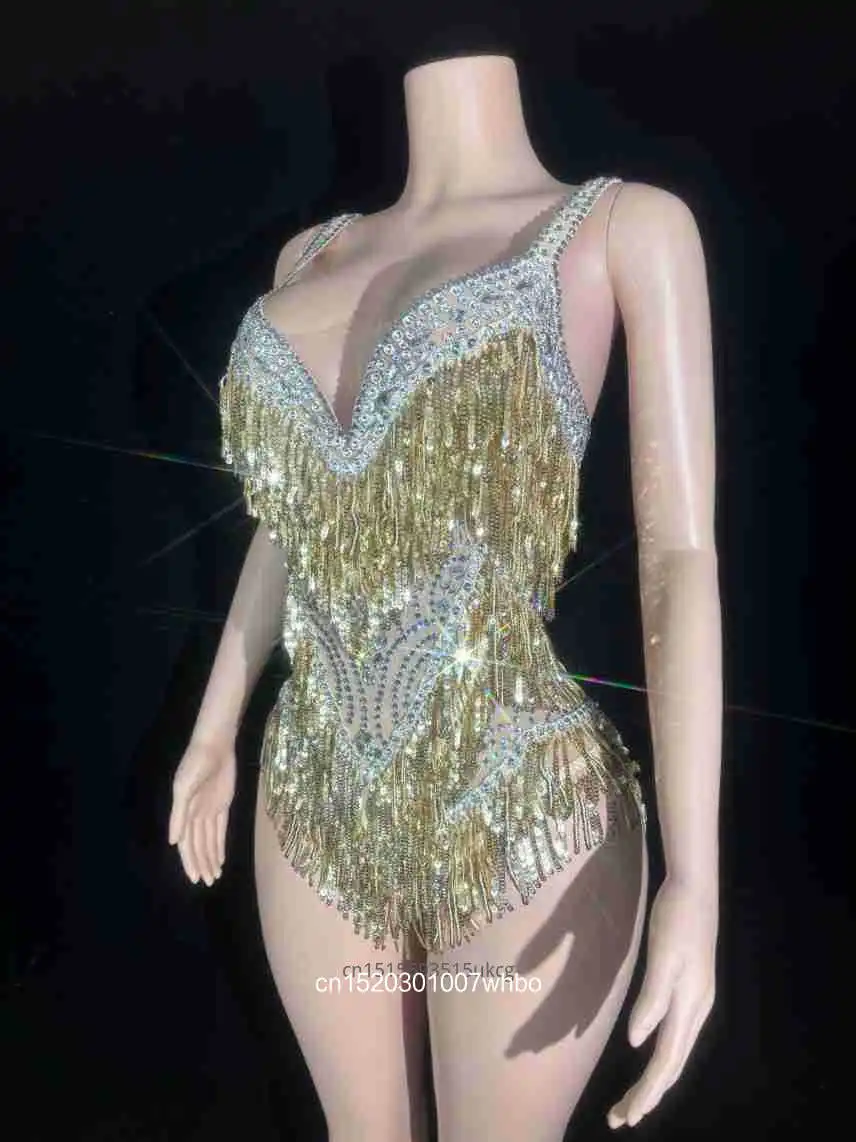 Sparkling Tassel Dance Performance Outfit, Bar Bouncing, Disco, European and American Sexy Sequin Jumpsuit, New Style
Sparkling Tassel Dance Performance Outfit, Bar Bouncing, Disco, European and American Sexy Sequin Jumpsuit, New Style