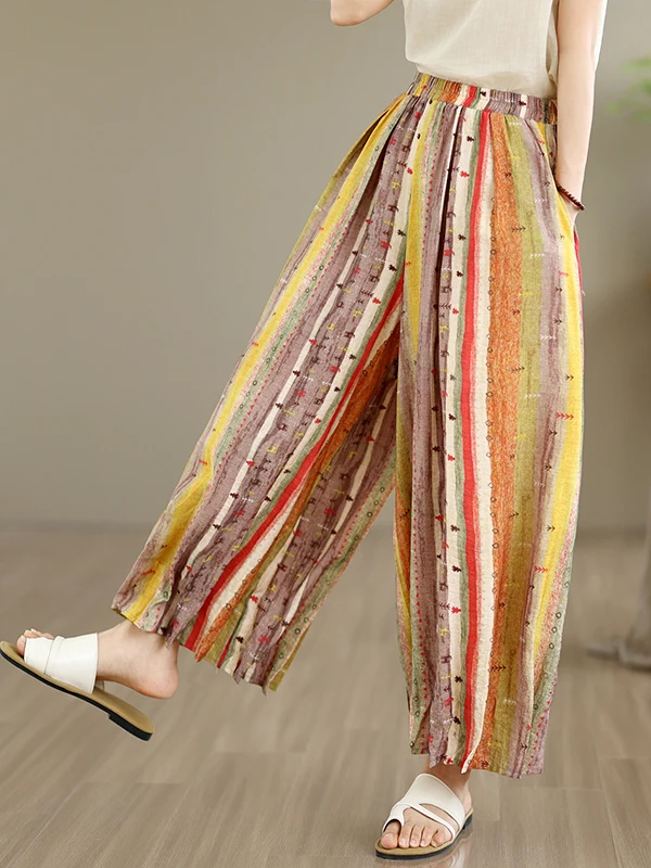 Retro Floral Print Elastic Waist Wide Leg Pants Women's Summer New Style Artistic Nine-Piece Skirt Pants Trendy Cotton Linen ...
Retro Floral Print Elastic Waist Wide Leg Pants Women's Summer New Style Artistic Nine-Piece Skirt Pants Trendy Cotton Linen ...