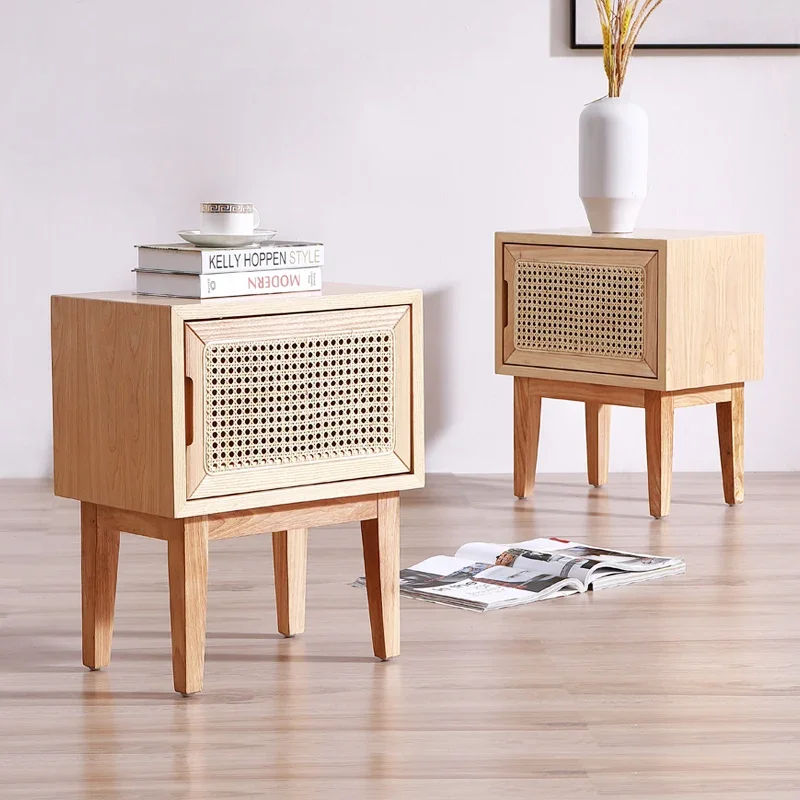 Solid Wood Bedside Cabinet Simple Modern Side Cabinet Nordic Storage Locker Bedroom Bedside Rattan Bedside Table
Solid Wood Bedside Cabinet Simple Modern Side Cabinet Nordic Storage Locker Bedroom Bedside Rattan Bedside Table