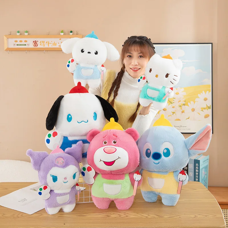 26-38cm Sanrio Painter Series Cartoon Kuromi Strawberry Bear Stitch Plush Pillow Toys White Big Eared Dog Doll Decoration Gifts
26-38cm Sanrio Painter Series Cartoon Kuromi Strawberry Bear Stitch Plush Pillow Toys White Big Eared Dog Doll Decoration Gifts