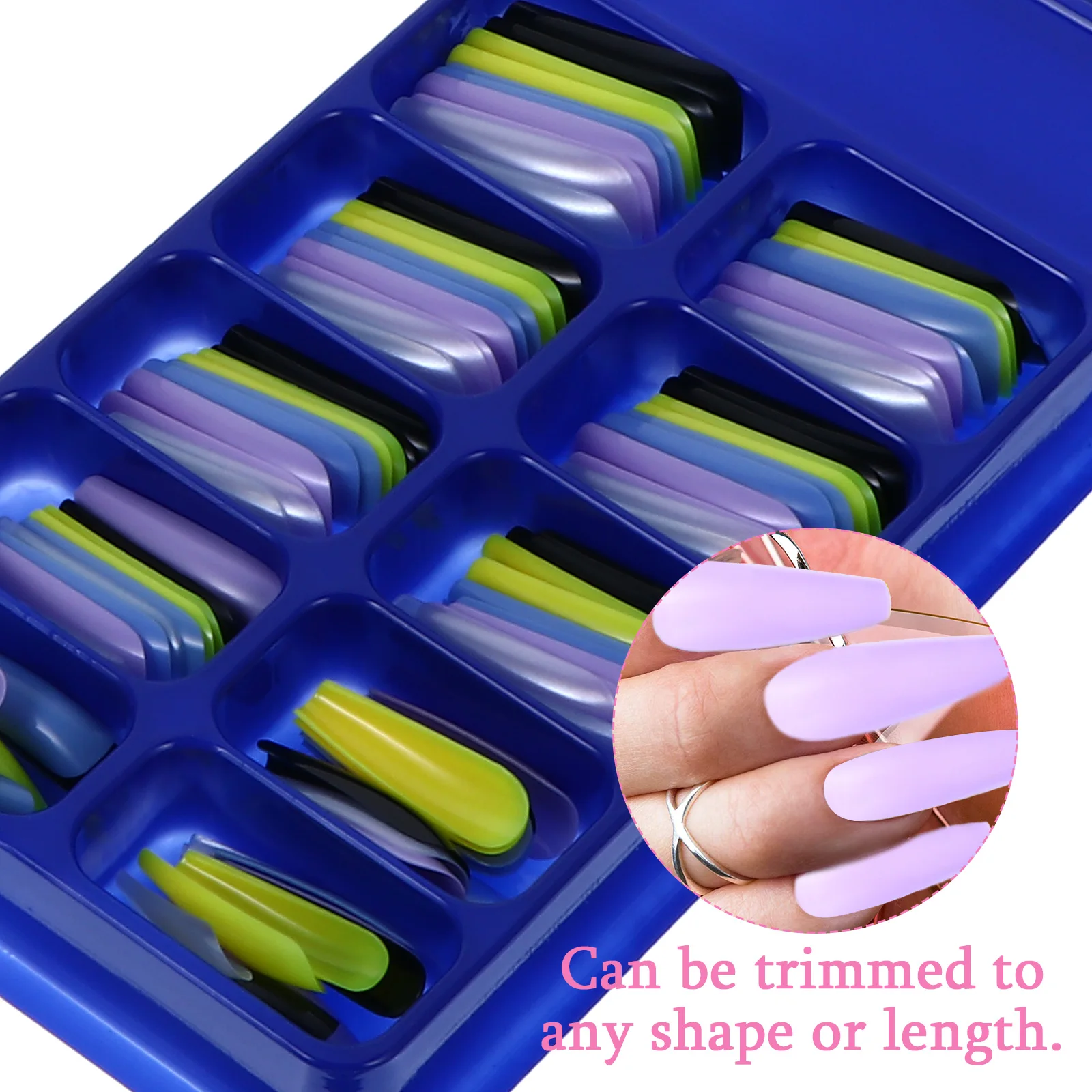 Ballet False Nails 2 Boxes Colorful Long Artificial DIY Fingernail Decor Manicure Set Durable Nail Art Craft
Ballet False Nails 2 Boxes Colorful Long Artificial DIY Fingernail Decor Manicure Set Durable Nail Art Craft