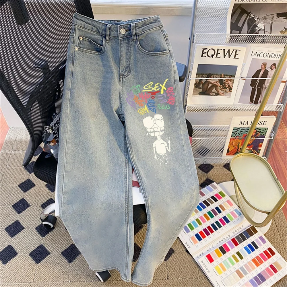 Retro American Washed Print High Waist Straight Leg Jeans Men's Summer Loose Versatile Long Pants Casual Wide Leg Jeans
Retro American Washed Print High Waist Straight Leg Jeans Men's Summer Loose Versatile Long Pants Casual Wide Leg Jeans