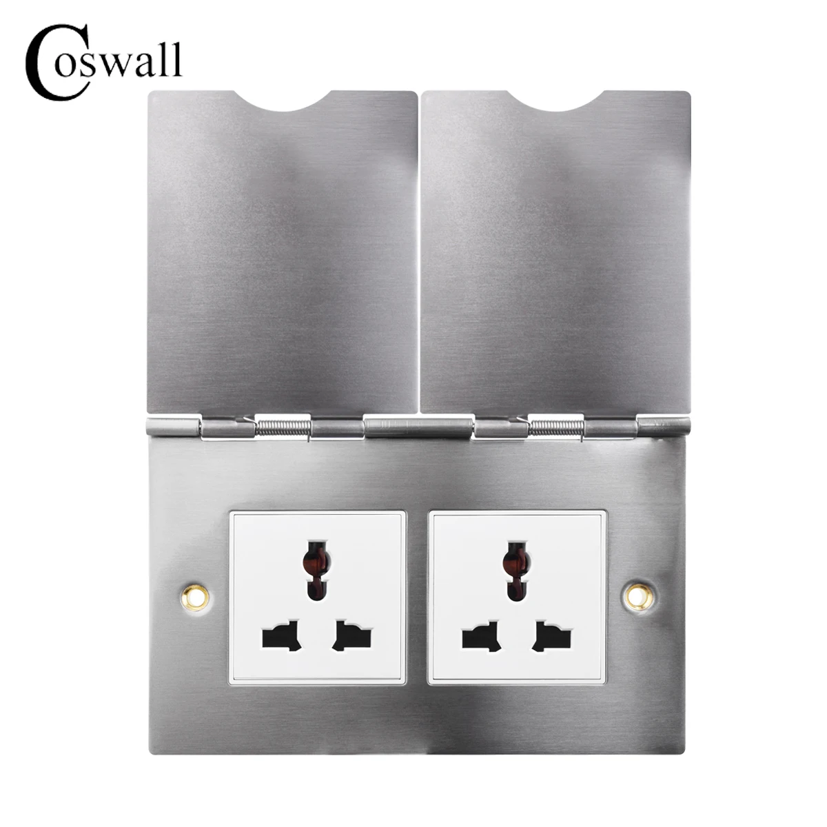 Напольная розетка из нержавеющей стали Coswall 304 с базовыми коробками, универсальная настенная розетка с 3 отверстиями, 13 А, стандартная британская розетка с откидной крышкой
Напольная розетка из нержавеющей стали Coswall 304 с базовыми коробками, универсальная настенная розетка с 3 отверстиями, 13 А, стандартная британская розетка с откидной крышкой