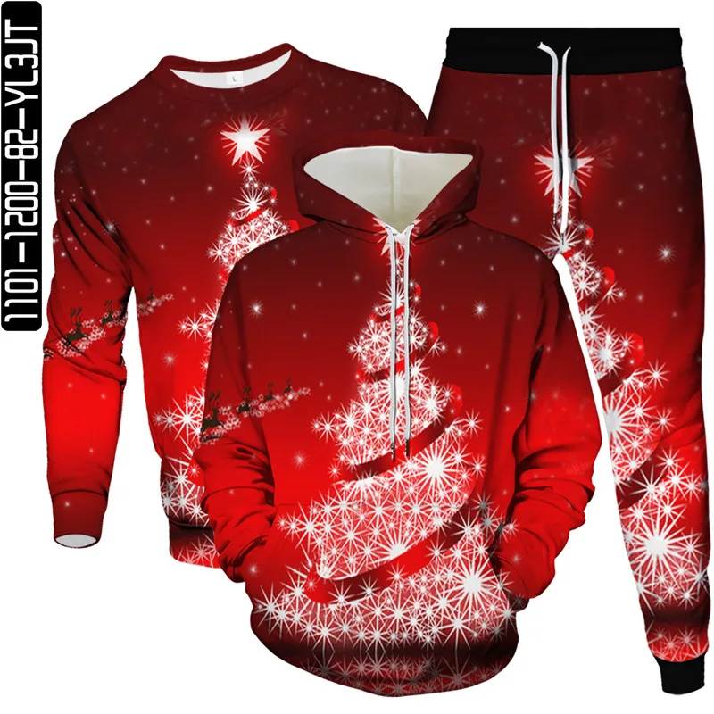 Christmas Men Red Color Tracksuit Snowflower Print Hoodies Sweatshirt Pants 3Pcs Set New 2023 Male Clothes Suit Large Size S-6XL
Christmas Men Red Color Tracksuit Snowflower Print Hoodies Sweatshirt Pants 3Pcs Set New 2023 Male Clothes Suit Large Size S-6XL